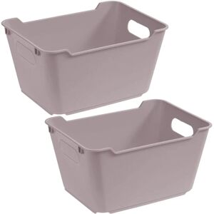 Keeeper 2x Storage Box, Polypropylen, 6 l, Lotta, Grau, 29,5x19x15 cm