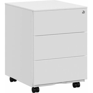 SONGMICS Rollcontainer, mobiler Aktenschrank, abschließbar, mit 3 Schubladen, Aufbewahrung von Akten, Büroutensilien, vormontiert, Büro, Homeoffice, 39 x 45 x