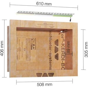 SCHLÜTER-SYSTEMS KG DEUTSCHLAND Schlüter® KERDI BOARD NLT Wandnische 508 x 305 x 89 warmweiß (KB12NLTP4AE1)