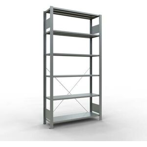 Schulte Lagertechnik - Schulte Büro-Fachbodenregal MULTIplus85 Stecksystem ohne Anschlagleiste Grundregal Fachlast 85kg HxBxT 200x100x30cm 6 Ebenen