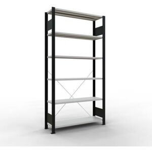 Schulte Lagertechnik - Schulte Büro-Fachbodenregal MULTIplus85 Stecksystem ohne Anschlagleiste Grundregal Fachlast 85kg HxBxT 200x100x30cm 6 Ebenen