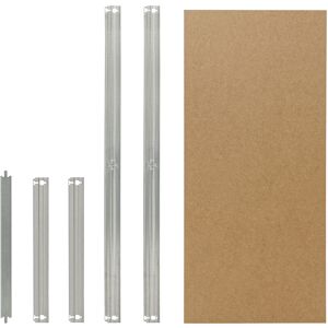 SHELFPLAZA Home 100x40cm Komplettes Fachboden-Set für Steckregale in verzinkt / HDF-Fachboden / zusätzliche Fachböden für Schwerlastregale - verzinkt