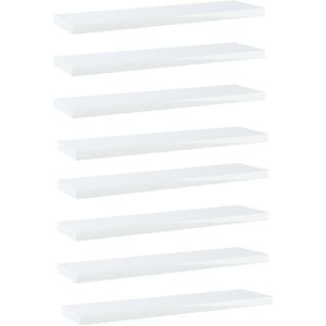 Bücherregal-Bretter 8 Stk. Hochglanz-Weiß 40x10x1,5 cm Vidaxl Weiß