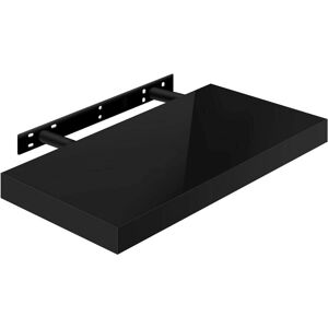 Wandregal Wandboard freischwebend Schweberegal Holz Board schwarz 40x22.9x3.8cm - schwarz - Woltu