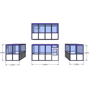 Mehrzweckhaus, Füllungen in Rundeckenoptik - kaiserkraft