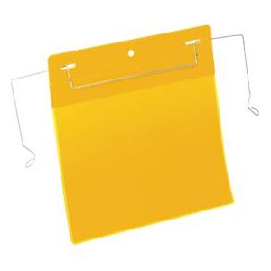 Durable Dokumententaschen mit Drahtbügel, B 210 x H 148 mm (A5 quer), 50 Stück, gelb