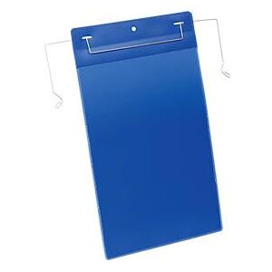 Durable Dokumententaschen mit Drahtbügel, B 210 x H 297 mm (A4 hoch), 50 Stück, blau