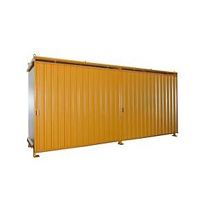 Regalcontainer BAUER CEN 59-2, Stahl, Schiebetor, B 6255 x T 1550 x H 2980 mm, orange