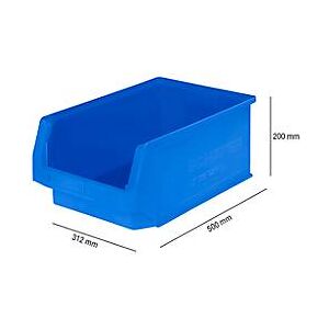 Sichtlagerkasten SSI Schäfer LF 532, Polypropylen, L 500 x B 312 x H 200 mm, 23,5 l, blau