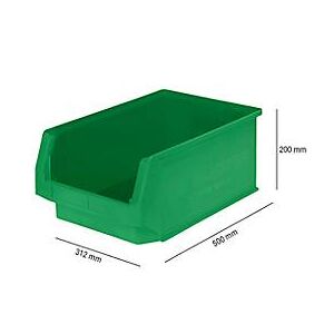 Sichtlagerkasten SSI Schäfer LF 532, Polypropylen, L 500 x B 312 x H 200 mm, 23,5 l, grün