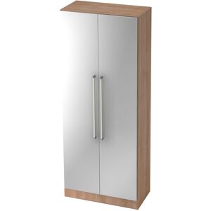 hjh OFFICE PRO SIGNA G 7200 CE - Nussbaum/Silber 5 OH Garderobenschrank Chromgriff Metall