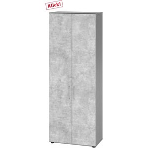 hjh OFFICE PRO BETA 9   Schrank mit Türen   6 OH - Graphit/Beton