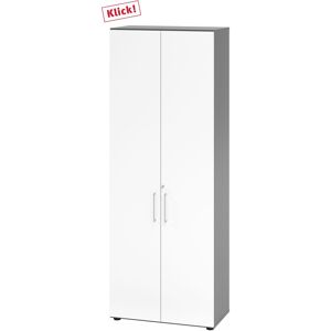 hjh OFFICE PRO BETA 9   Schrank mit Türen   6 OH - Graphit/Weiß