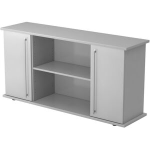 hjh OFFICE PRO KAPA SB   Sideboard   mit Türen - Grau Sideboard Relinggriff Kunststoff