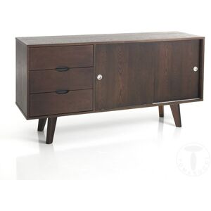 Kyra dark wood sideboard von tomasucci aus mdf-holz mit 2 schiebetüren und drei