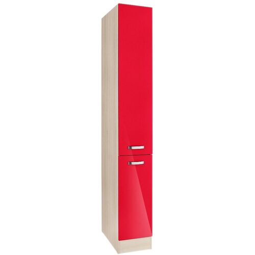 Optifit Apothekerschrank OPTIFIT „Faro“ Schränke Gr. B/H/T: 30 cm x 206,8 cm x 57,1 cm, 2 St., rot (rot glanz) Apothekerschränke 2 Auszüge, Metallgriffe, Breite 30 cm