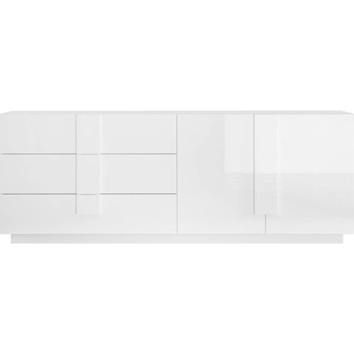 Lc Sideboard LC „Jupiter Sideboard“ Sideboards Gr. B/H/T: 241 cm x 90 cm x 44 cm, 3, weiß (weiß hochglanz lack) Sideboards Breite 241 cm mit 3 Schubkästen