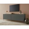 Lowboard LEGER HOME BY LENA GERCKE "Essentials" Sideboards Gr. B/H/T: 239 cm x 72 cm x 42 cm, 4, grau (anthrazit) Lowboards Breite: 239cm, MDF lackiert, Push-to-open-Funktion
