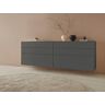 Sideboard LEGER HOME BY LENA GERCKE "Essentials" Sideboards Gr. B/H/T: 224 cm x 74 cm x 42 cm, 6, grau (anthrazit) Sideboards Breite: 224cm, MDF lackiert, Push-to-open-Funktion