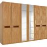 Kleiderschrank RAUCH "Sarah" Schränke Gr. B/H/T: 282 cm x 214 cm x 58 cm, 6-türig, 6 St., braun (honig) Kleiderschränke mit aufwendigen Applikationen