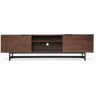 Sideboard - Walnußholz - NV GALLERY - STARK - TV-Lowboard, Wallnussholz & schwarzes Metall, B180 - Braun