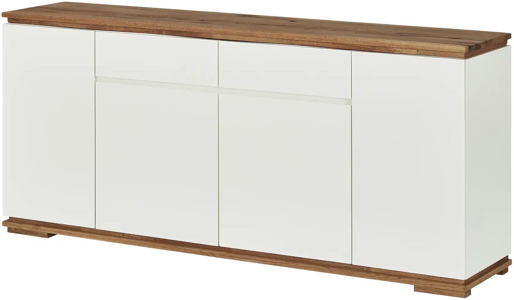 Höffner Sideboard  Messina ¦ weiß ¦ Maße (cm): B: 182 H: 81 T: 40