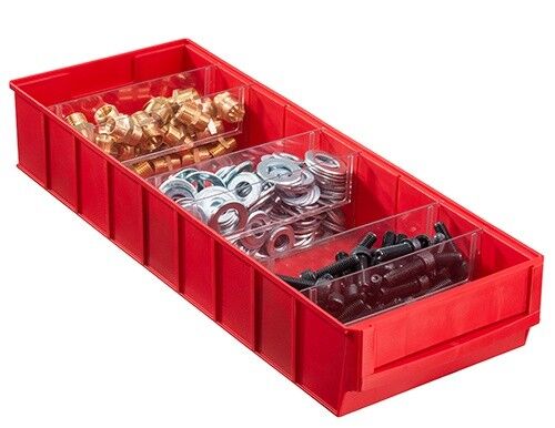 Allit Kunststoffregalbox shelfbox, 183 x 500 x 81 mm, rot
