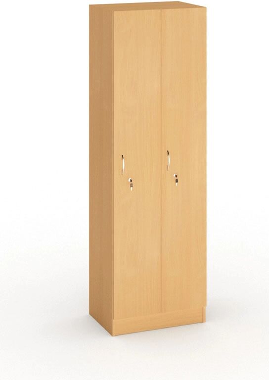 B2B Partner Holzkleiderschrank aus spanplatte, 2 abteile, 1900x600x420 mm, buche