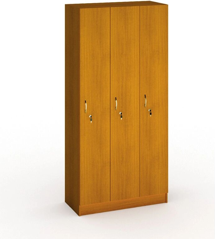 B2B Partner Holzkleiderschrank aus spanplatte, 3 abteile, 1900x900x420 mm,