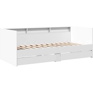 vidaXL daybed med skuffer 90x190 cm konstrueret træ hvid