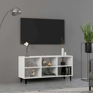 Medina TV Bench med metalben Hvid 103.5x30x50 cm