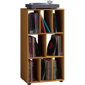 ebuy24 Schaltino reol, retro til LP plader 8 rum, bøg dekor.