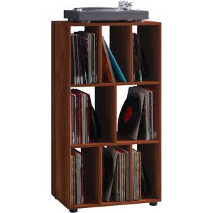 ebuy24 Schaltino reol, retro til LP plader 8 rum, valnød dekor.