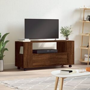 vidaXL tv-bord 102x34,5x43 cm konstrueret træ brun egetræsfarve