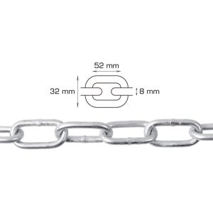 Home>it Home-it langleddet kæde 8 mm x 2 meter galvaniseret