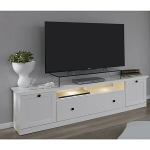 Forma Furniture Tv-Bænk Med 2 Døre Og 1 Stor Skuffe - Åbent Rum I Hvid Kunstfiner