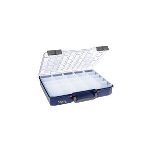 raaco CarryLite 80, Værktøjskasse, Polykarbonat (PC), Polypropylen, Blå, Transparent, 13 kg, Hængsel, 413 mm