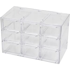 BLE Desktop Skuffe Organizer Mini Skuffer Plast Skrivebord Craft Opbevaring 9 grid