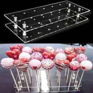 Cake Pop Display Stativ, 21-huls Klar Akryl Lollipop-holdere