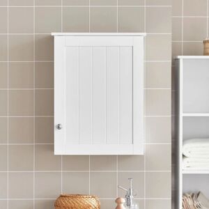 SoBuy,Badeværelsesskab Vægskab Badeværelsesreol Hvid BZR19-W White Wall cabinet with 1 door