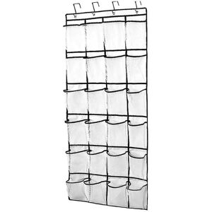 24 Pocket Over The Door Organizer Rack Hængende opbevaringstaske Pladsbesparende White