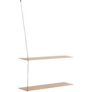 Woud Stedge Shelf 2.0 L: 80 cm - White Pigmented Laquered Oak