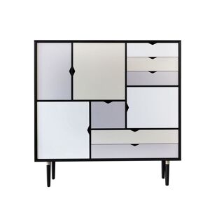 Andersen Furniture S3 Skænk 132x131 cm - Sort/Flerfarvet front