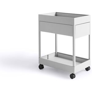 HAY New Order Trolley/A1 Drawer And Tray Top incl. Lock 34x68cm - Light Grey