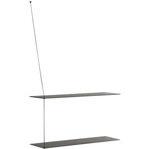 Woud Stedge Shelf 2.0 L: 80 cm - Black Painted Oak