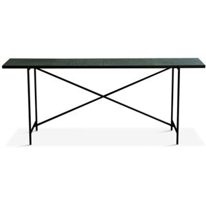 HANDVÄRK FURNITURE Konsolbord L: 184 D: 46 H: 74 cm - Sort Stel / Grøn Marmor