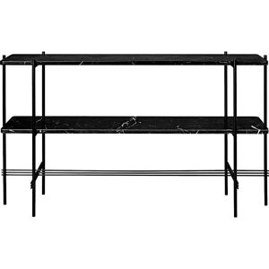 GUBI TS Console 2 Rack L: 120 cm - Black Base/Black Marquina Marble