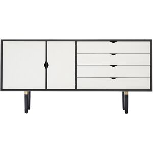 Andersen Furniture S6 Skænk 163x79 cm - Sort/Hvide Fronter