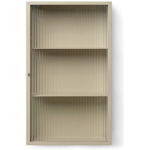 Ferm Living Haze Wall Cabinet 60x35 cm - Reeded Glass/Cashmere