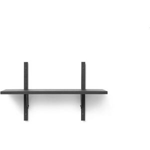 Ferm Living Sector Shelf S/N 22,1x54 cm - Black Ash/Black Brass